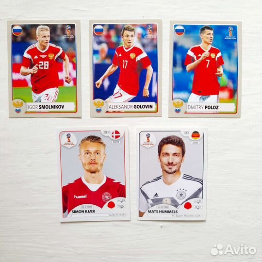 Наклейки футболисты Fifa 2018 панини