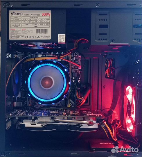 Игровой пк Intel 2650 8/16 ядер RX580 SSD 240
