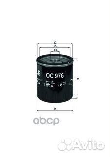 Фильтр масляный OC976 Mahle/Knecht