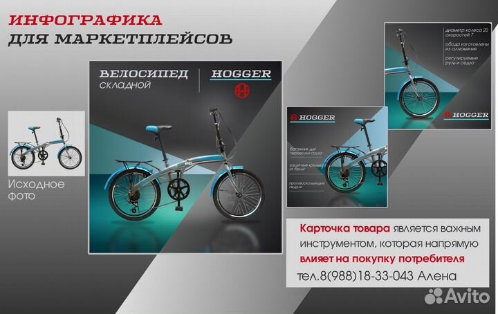 Дизайнер Инфографика для маркетплейсов