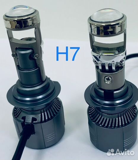 Светодиодные led мини линзы H7 гарантия 1 год