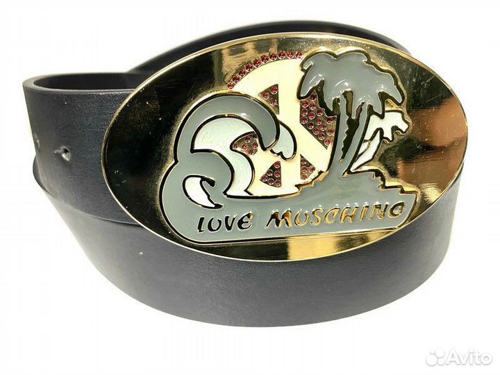 Ремень кожаный Moschino Love 1474