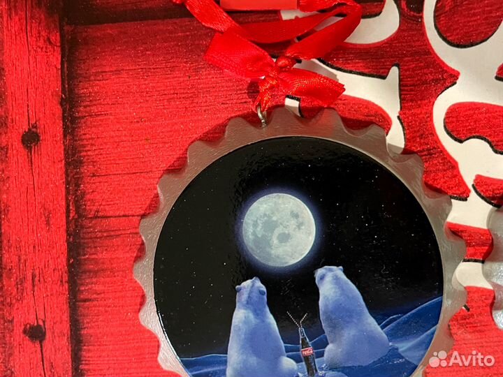 Коллекционный набор 4 елочные игрушки Кока-кола