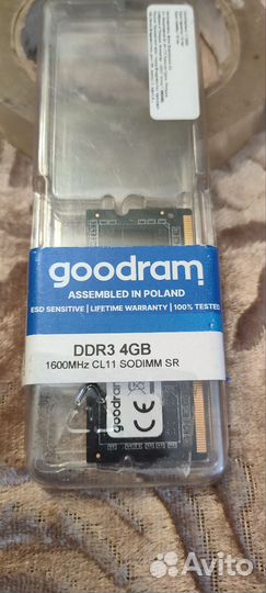 Оперативная память для ноутбука DDR3 4Gb