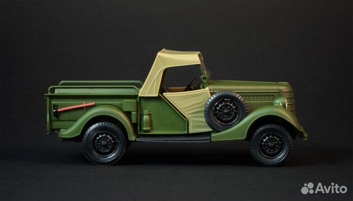 1:43 газ 61-417 Зелёный с тентом. Наш автопром