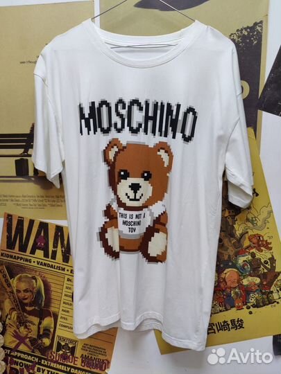 Футболка белая хлопок Moschino новая