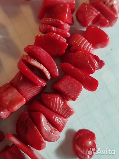 Бусины для рукоделия жемчуг, крошка коралла