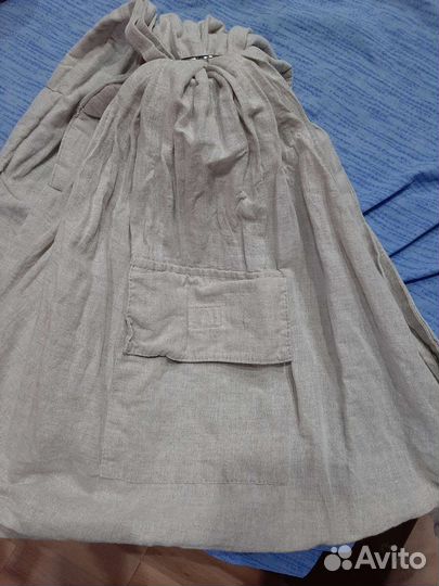 Шарф слинг на кольцах лен