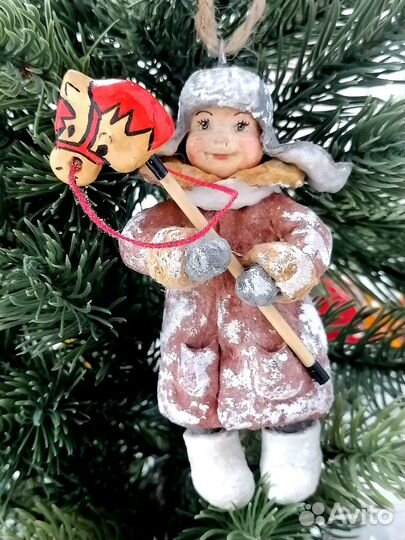 Авторские ватные ёлочные игрушки