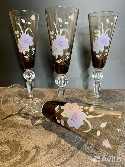 Бокалы Суздаль и стаканы, ваза. гхз Муратов Чехия