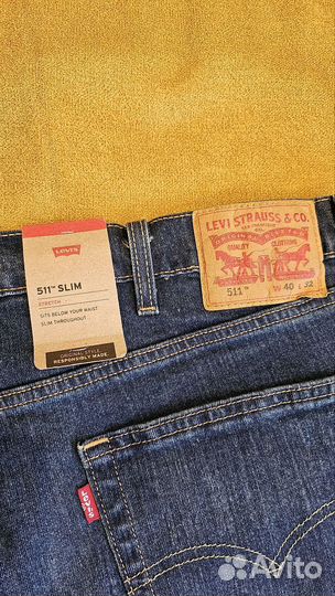 Levi's джинсы 511 slim 40/32