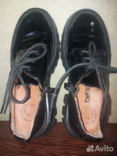 Лоферы-Ботинки-Туфли для девочки р.34, кожа