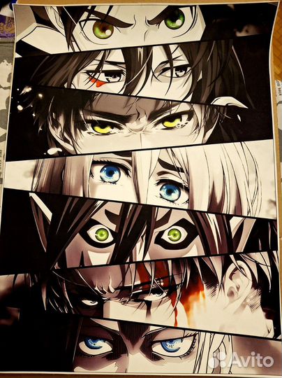 Постер на стену Атака титанов (30х40)