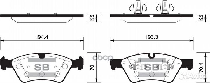 SP2189 колодки дисковые передние MB W164/W251