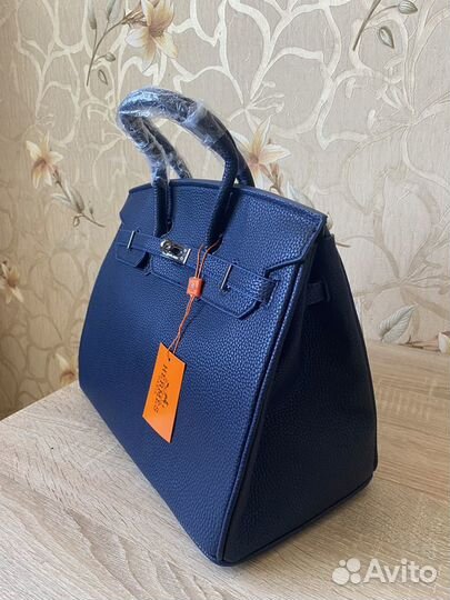 Сумка hermes birkin 35 синяя