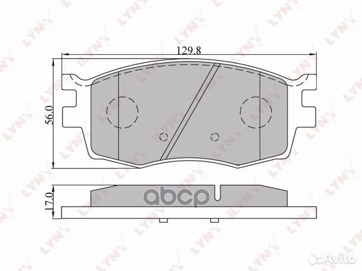 Колодки тормозные дисковые перед BD3608 LYN