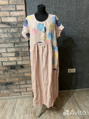 Платье льняное большого размера , бренд Без бренда , размер Без размера ...
