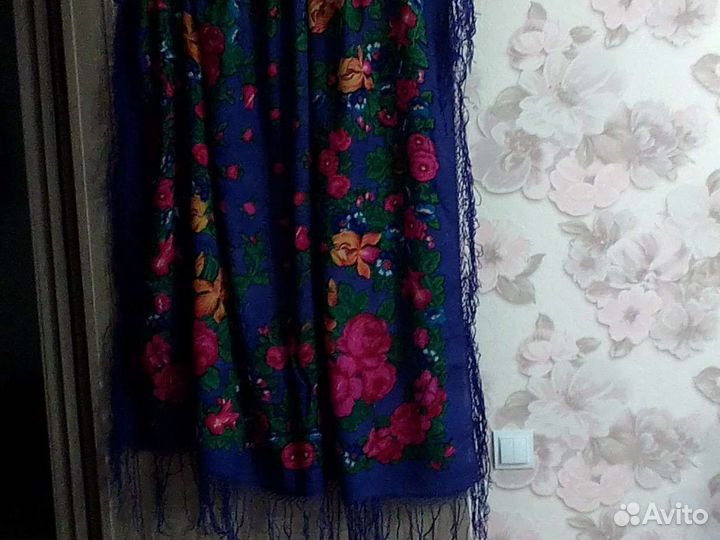 Павлопосадский платок145/145красив.времен.ссср