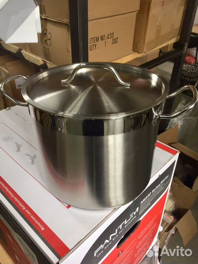 Кастрюля нержавейка 8л индукция
