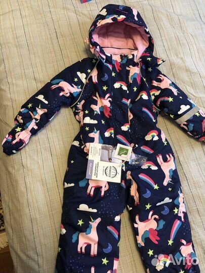 Детский зимний комбинезон на девочку 86-92