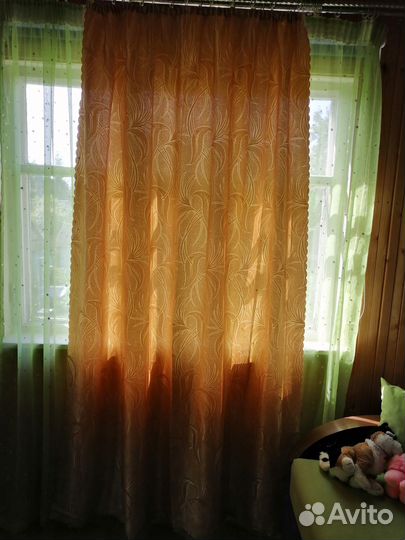 Шторы из плотного искусственного шелка