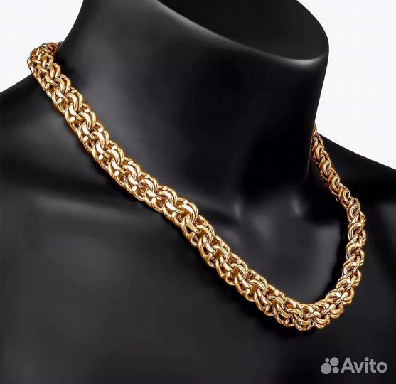 Цепь бисмарк 12мм, 65см, 107гр, медицинский сплав