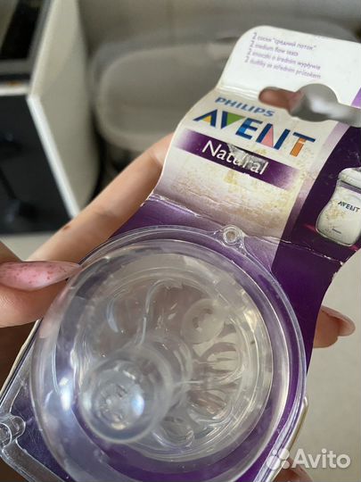 Новые соски для бутылочек avent natural 3+