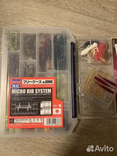 Коробка meiho +набор силиконовых приманок