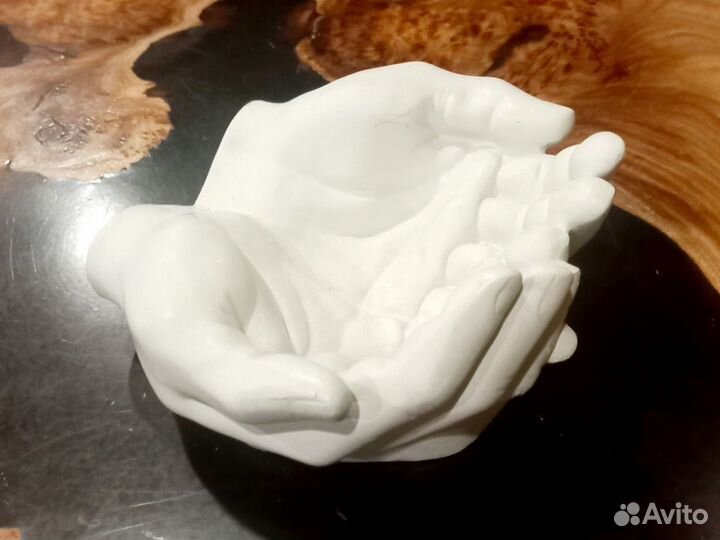 Ладони подсвечник кашпо конфетница форма силикон