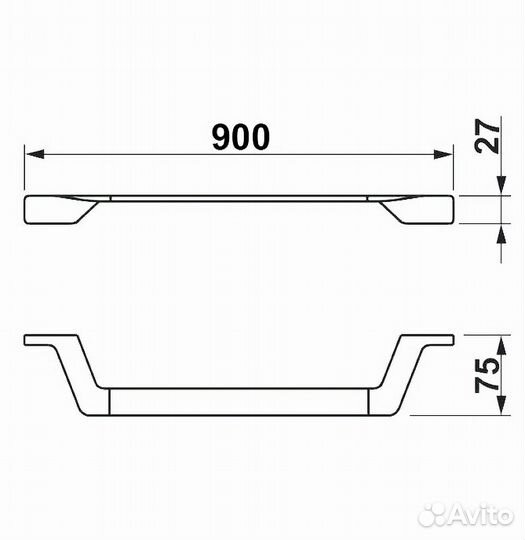 Полотенцедержатель Art&Max Gina 90 AM-G-2736-90-N