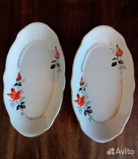 Блюдо. Селёдочница. Фарфор. Рига. СССР