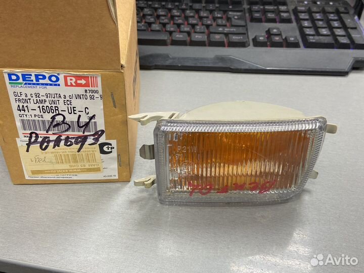 Поворотник vw golf 3 vento левый