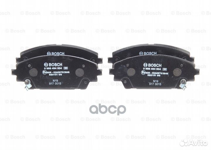 Колодки тормозные дисковые перед 0986494804 Bosch