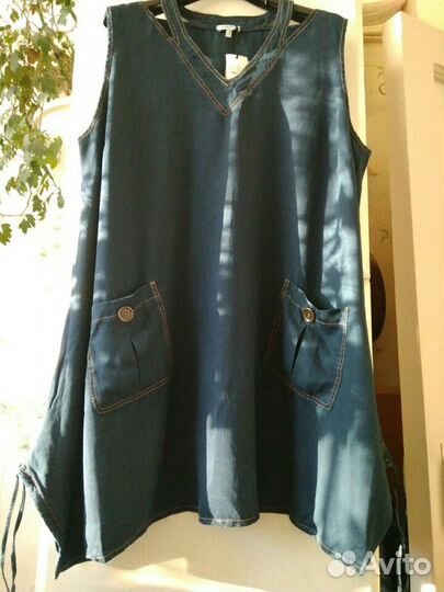 Топ, туника kjbrand 54 евр большой размер тенсел