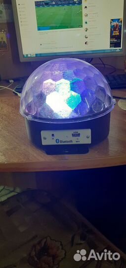 Диско шар с блютуз колонкой