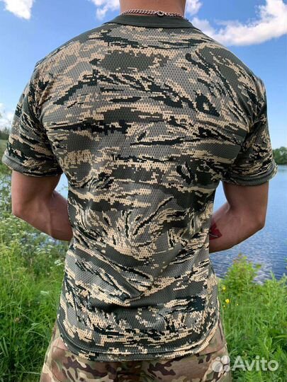 Футболка сетчатая камуфляжная