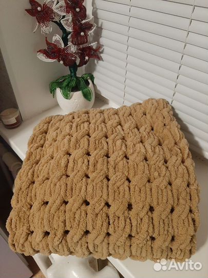 Плюшевый детский плед ручной работы