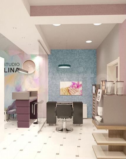 Салон красоты с мебелью и оборудованием 52 кв.м