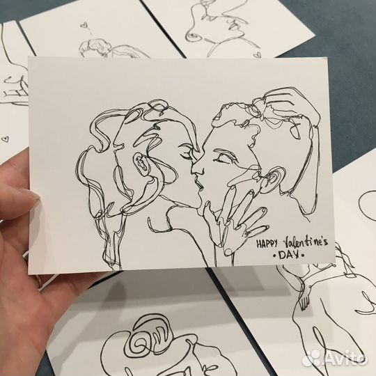 Открытки ручной работы в подарок,минимализм арт