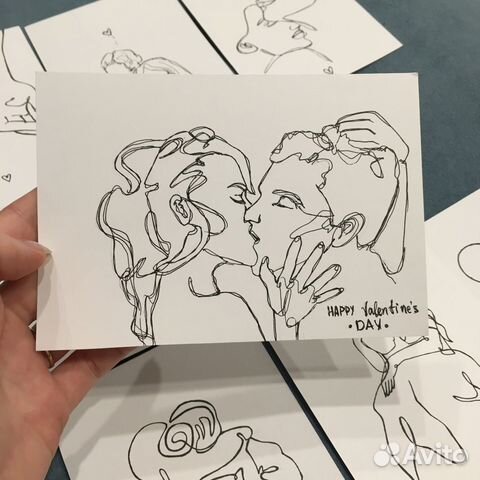 Открытки ручной работы в подарок,минимализм арт