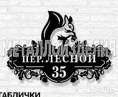 Красивая табличка с адресом