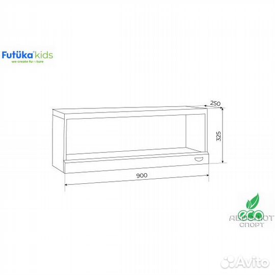 Полка для книг игрушек с подсветкой Q-bix 52