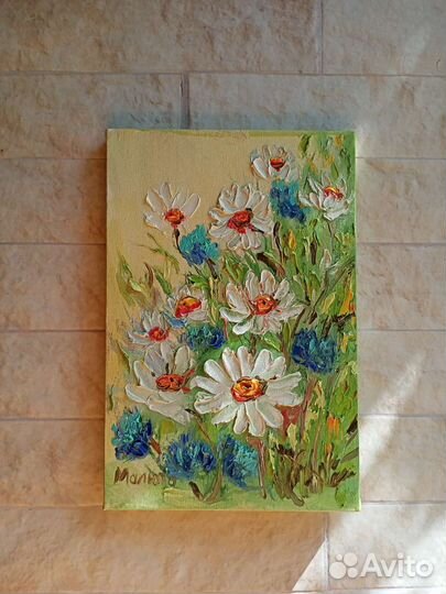 Картина маслом цветы