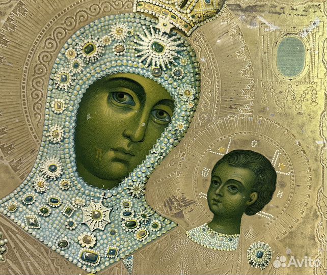 Икона Иверская Богородица Накатка Редкий Образ