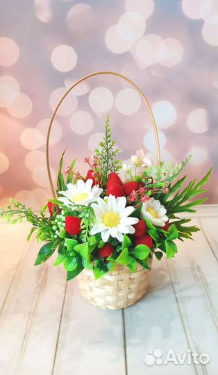 Подарок Букет цветов из мыла ручной работы