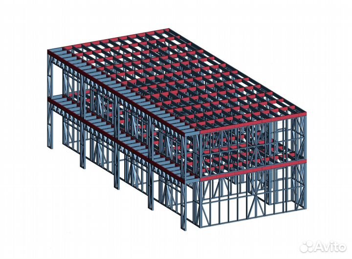 Лстк каркас лстк каркас 2-этажной гостиницы