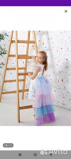 Платье праздничное единорог 146