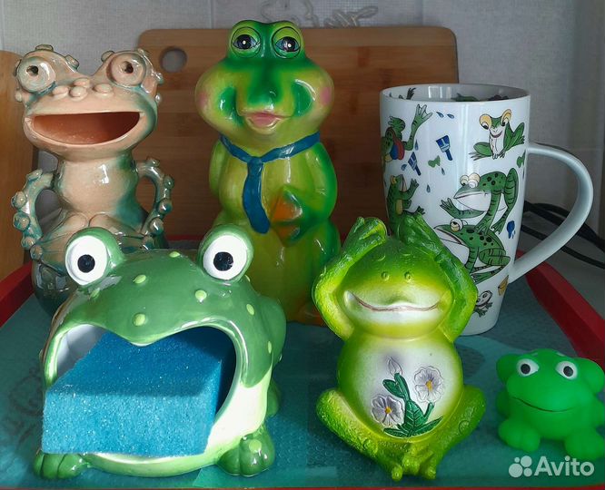 Набор лягушек для интерьера