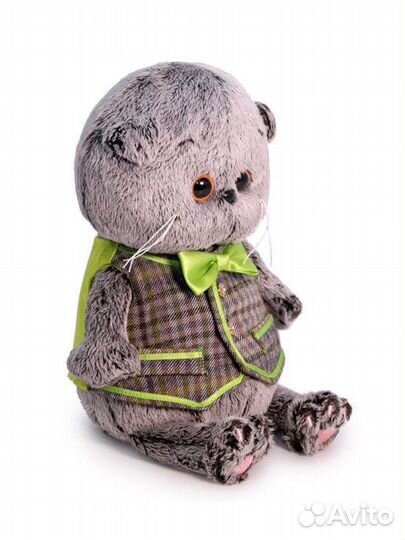 Басик в клетчатом жилете 20см, BB-056