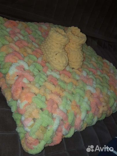 Детский плед одеяло ализе пуффи